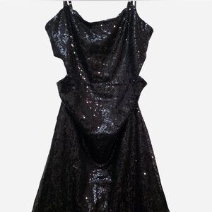 Black Sequin Dress
